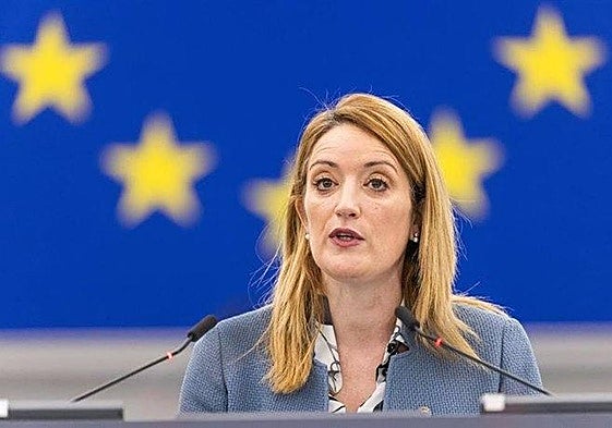 La presidenta del Parlamento Europeo, Roberta Metsola.