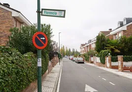 La calle Florencia en la urbanización de La Fontana en Santa Marta de Tormes.