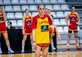 Iyana Martín, en un entrenamiento estos días en Castellón.