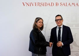 Elena Borrego y Juan Manuel Corchado.