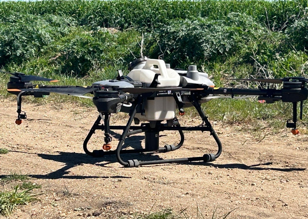 Imagen secundaria 1 - Los drones llegan al campo: «Era la única solución que tenía»