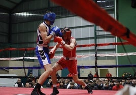 Imagen de uno de los combates celebrados en el Frontón de San José