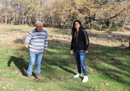 Miguel López y su hija Lara, los dos zahoríes.