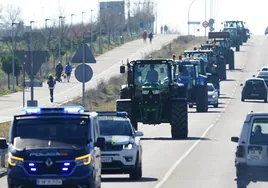 Protesta de agricultores.