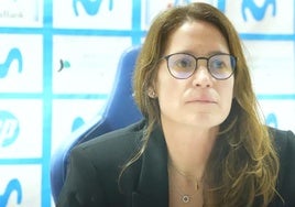 Anna Montañana, durante la rueda de prensa posterior al choque de Estudiantes.