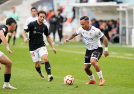 Juancho, en el partido del pasado domingo contra el Compostela.