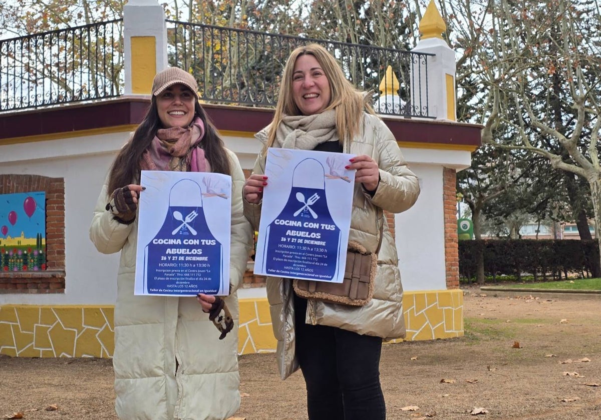 Las delegadas municipales Paola Martín y Ana María Castaño.