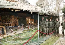 Imagen de la presentación del tradicional Belén del Regimiento de Ingenieros de Salamanca.