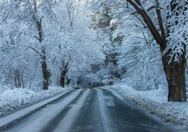 Una nevada en un pueblo de Castilla y León.