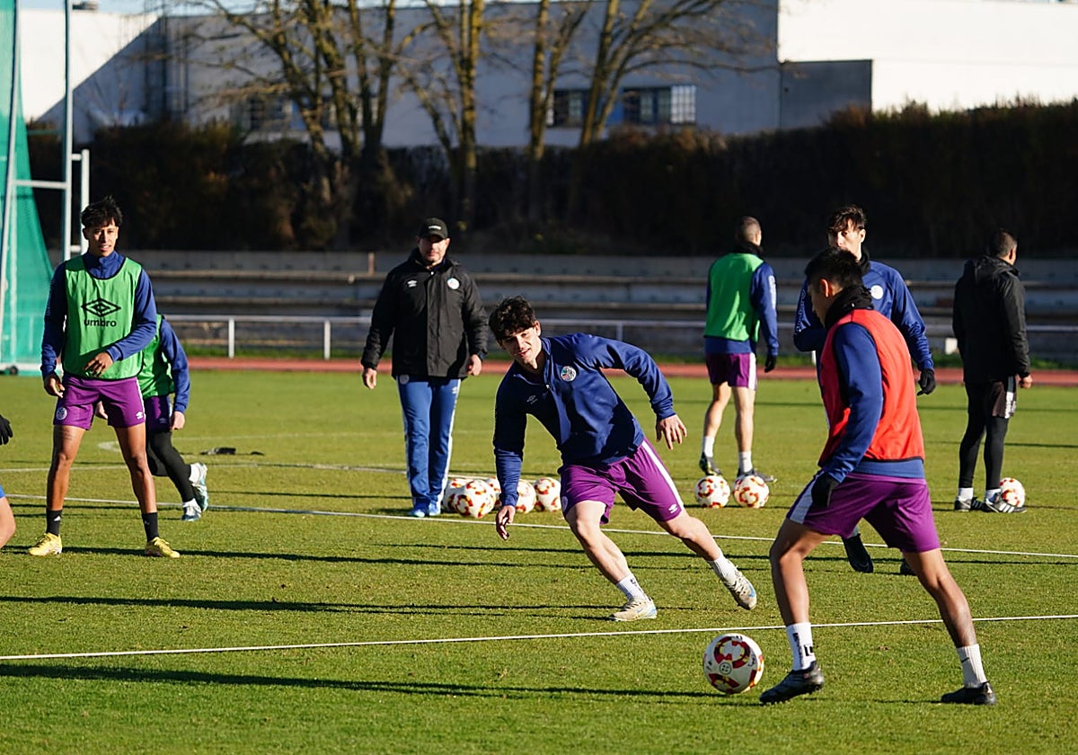 Imagen del entrenamiento de este jueves en Las Pistas.