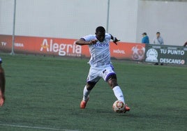 Souley, durante el choque de este domingo en Ganzábal.