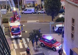 Bomberos de Salamanca en otra intervención en Alfonso IX de León.