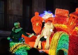 Papá Noel, durante la celebración del desfile