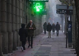 Termómetros en la Gran Vía indicando -14º grados.