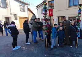 Celebración de la fiesta de El Perrero, esta mañana en Nava de Francia