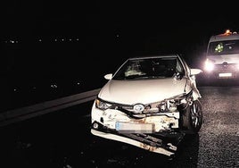 Imagen de otro accidente provocado por animales en la provincia.