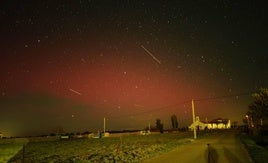 Vista de la aurora boreal en Martiago.