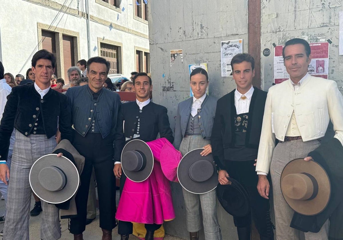 Esaú Fernández, El Cid, Ismael Martín, Raquel Martín, Alejandro Marcos y Uceda Leal en Villavieja.