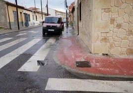 Fuga de agua en la calle Miguel Ángel.