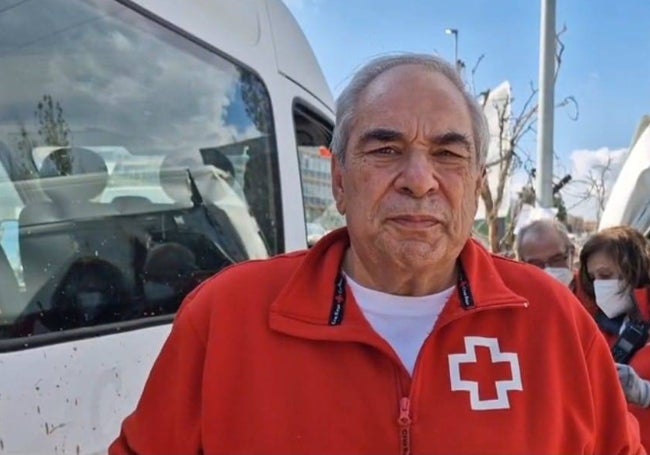 Antonio Lobo, voluntario de Cruz Roja en la zona devastada por la DANA.