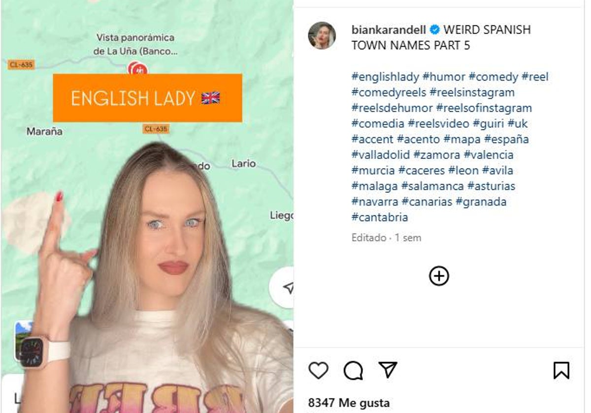 La influencer con una recopilación de los nombres más extraños de pueblos |