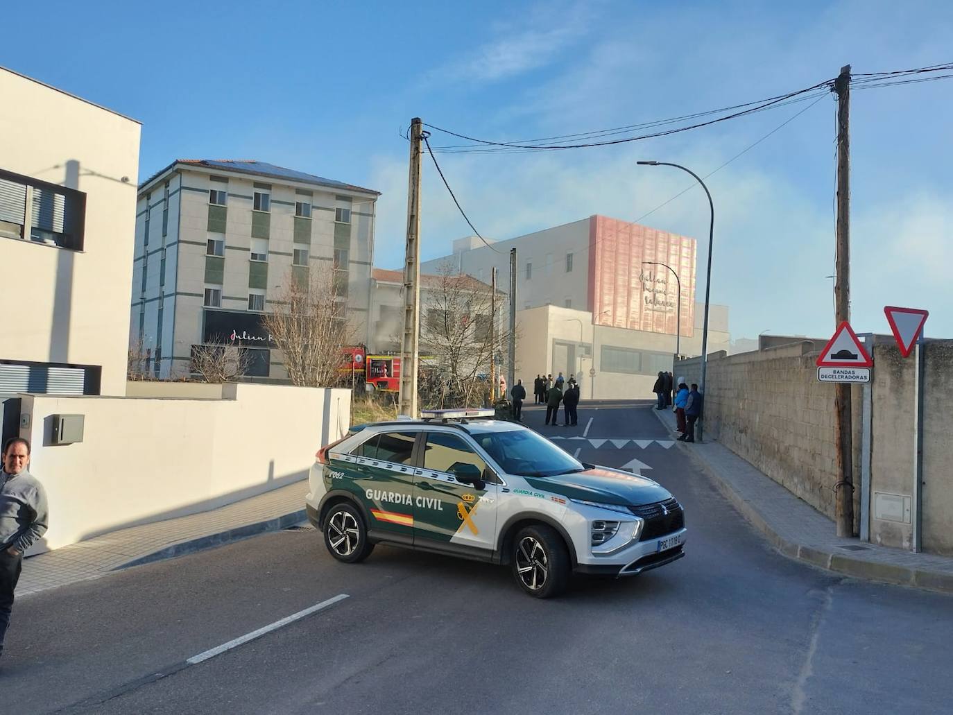 Así ha sido el incendio en una conocida empresa jamonera de Guijuelo