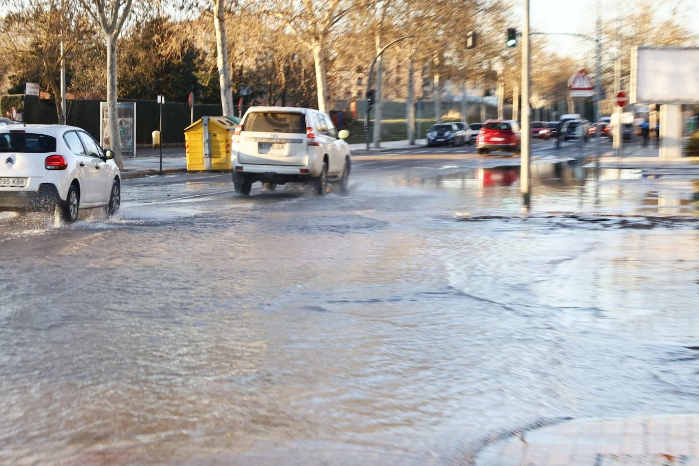 Así ha quedado la avenida de San Agustín tras el reventón