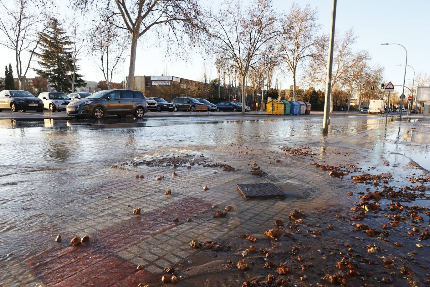 Así ha quedado la avenida de San Agustín tras el reventón