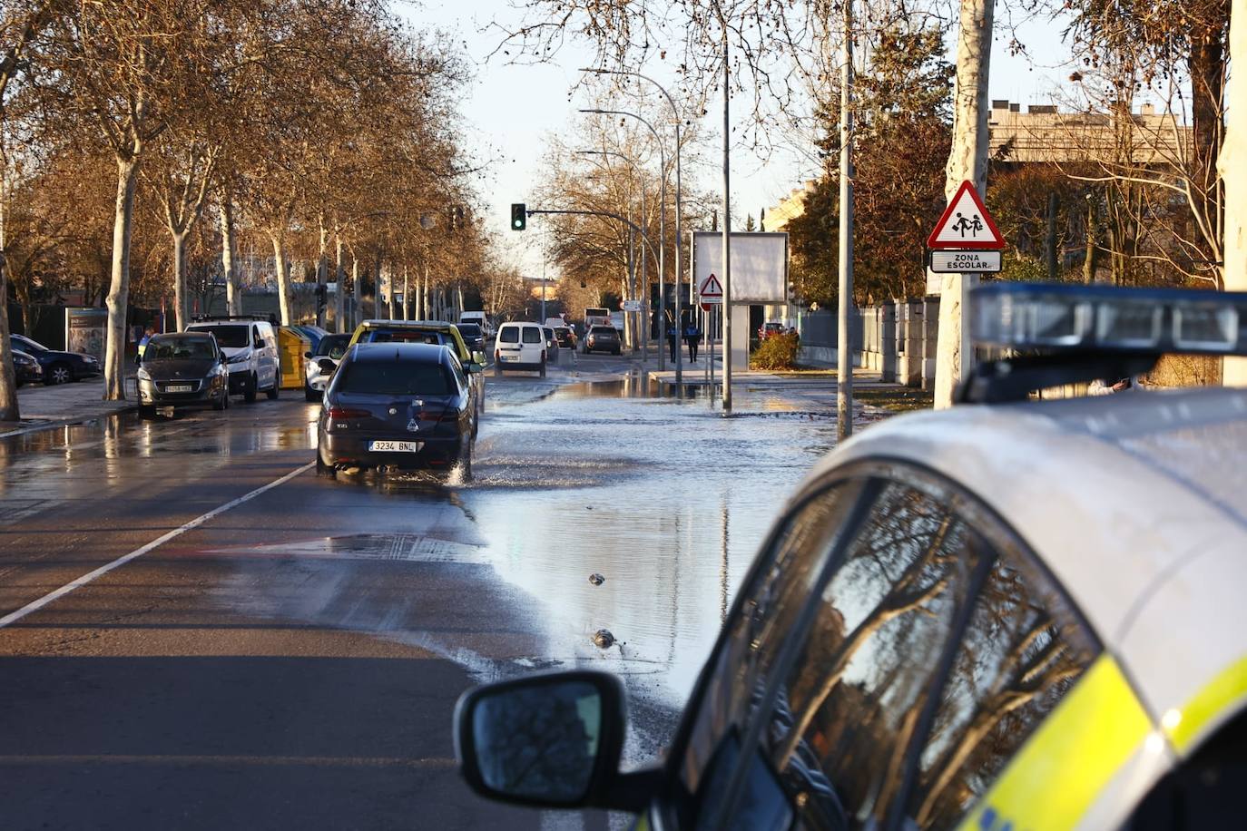 Así ha quedado la avenida de San Agustín tras el reventón