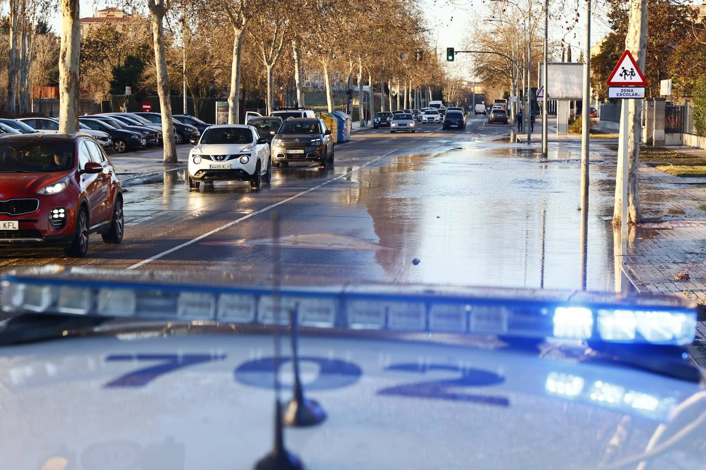 Así ha quedado la avenida de San Agustín tras el reventón