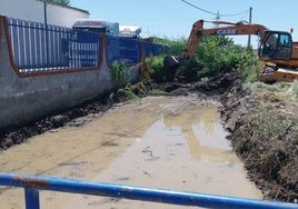 Limpieza del arroyo de La Fontanilla de los Carazos en Alba de Tormes.