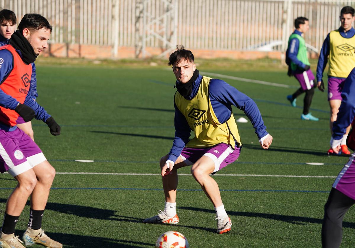 Imagen de uno de los entrenamientos de esta semana en El Tori.