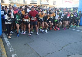 La salida de los corredores en Cabrerizos.