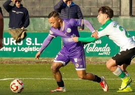 Juancho, durante el choque de este sábado en Santander.