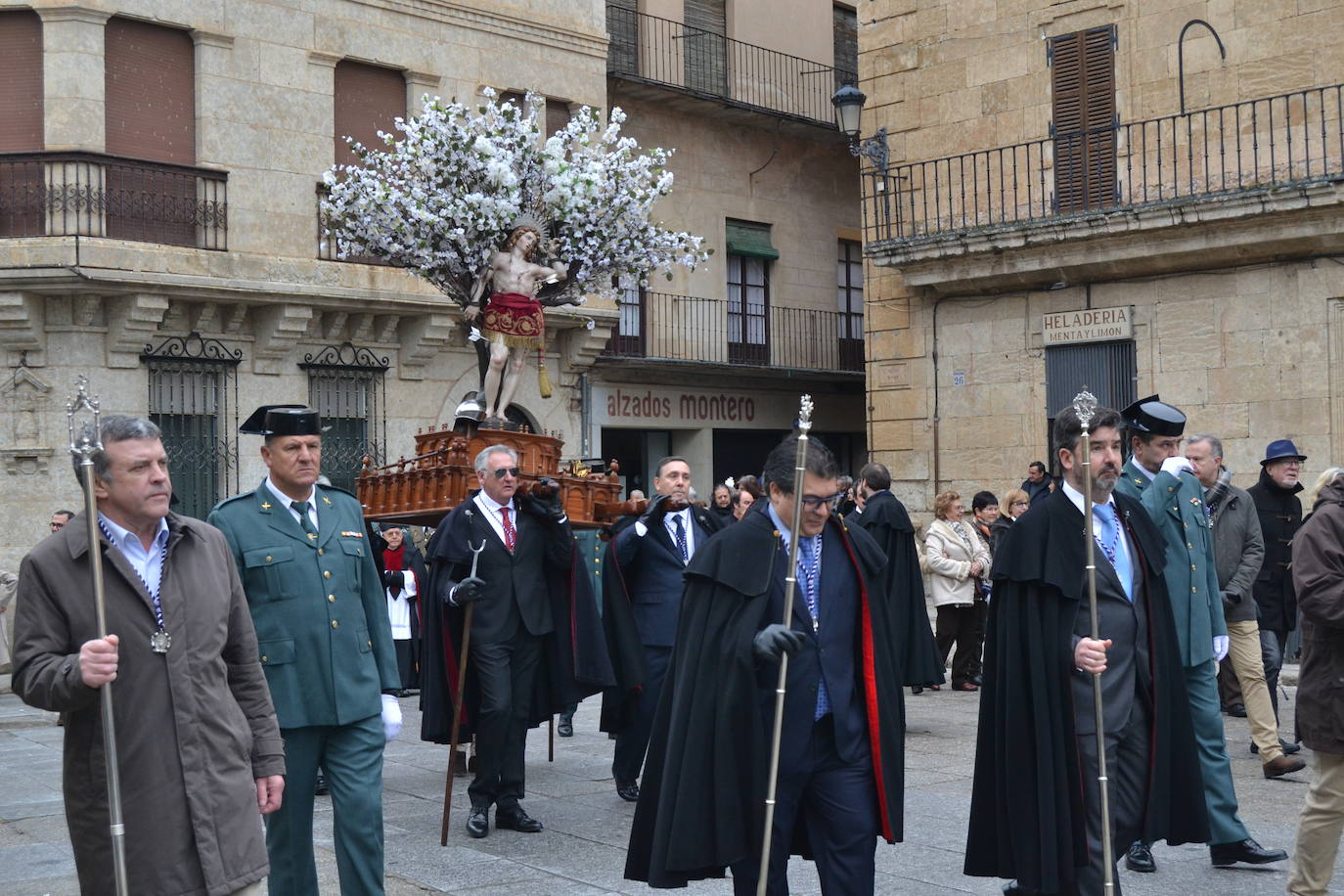 Populosa procesión del patrón de Ciudad Rodrigo