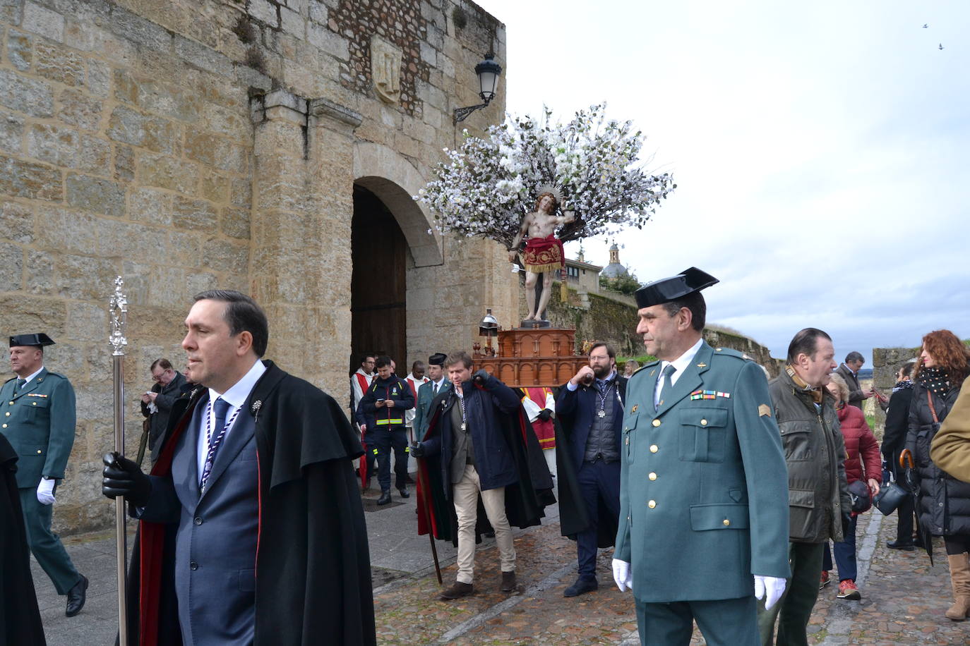 Populosa procesión del patrón de Ciudad Rodrigo