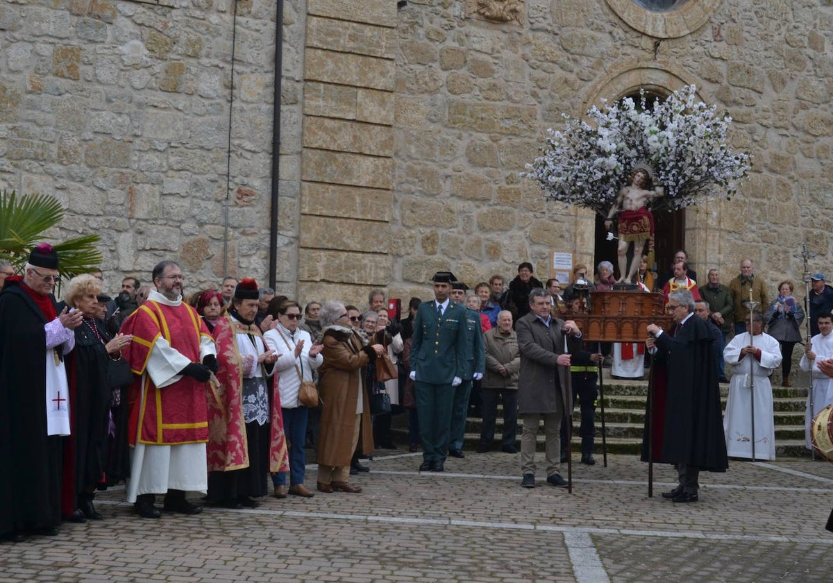 Populosa procesión del patrón de Ciudad Rodrigo