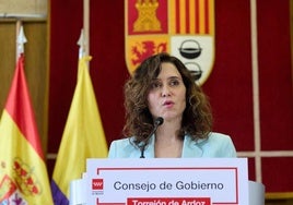 La presidenta de la Comunidad de Madrid, Isabel Díaz Ayuso.