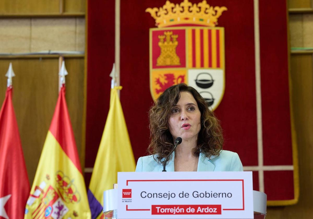 La presidenta de la Comunidad de Madrid, Isabel Díaz Ayuso.