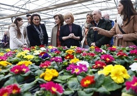 Leticia García, en un momento de la visita.