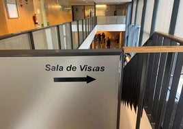 La sala de vistas en los Juzgados de Salamanca.