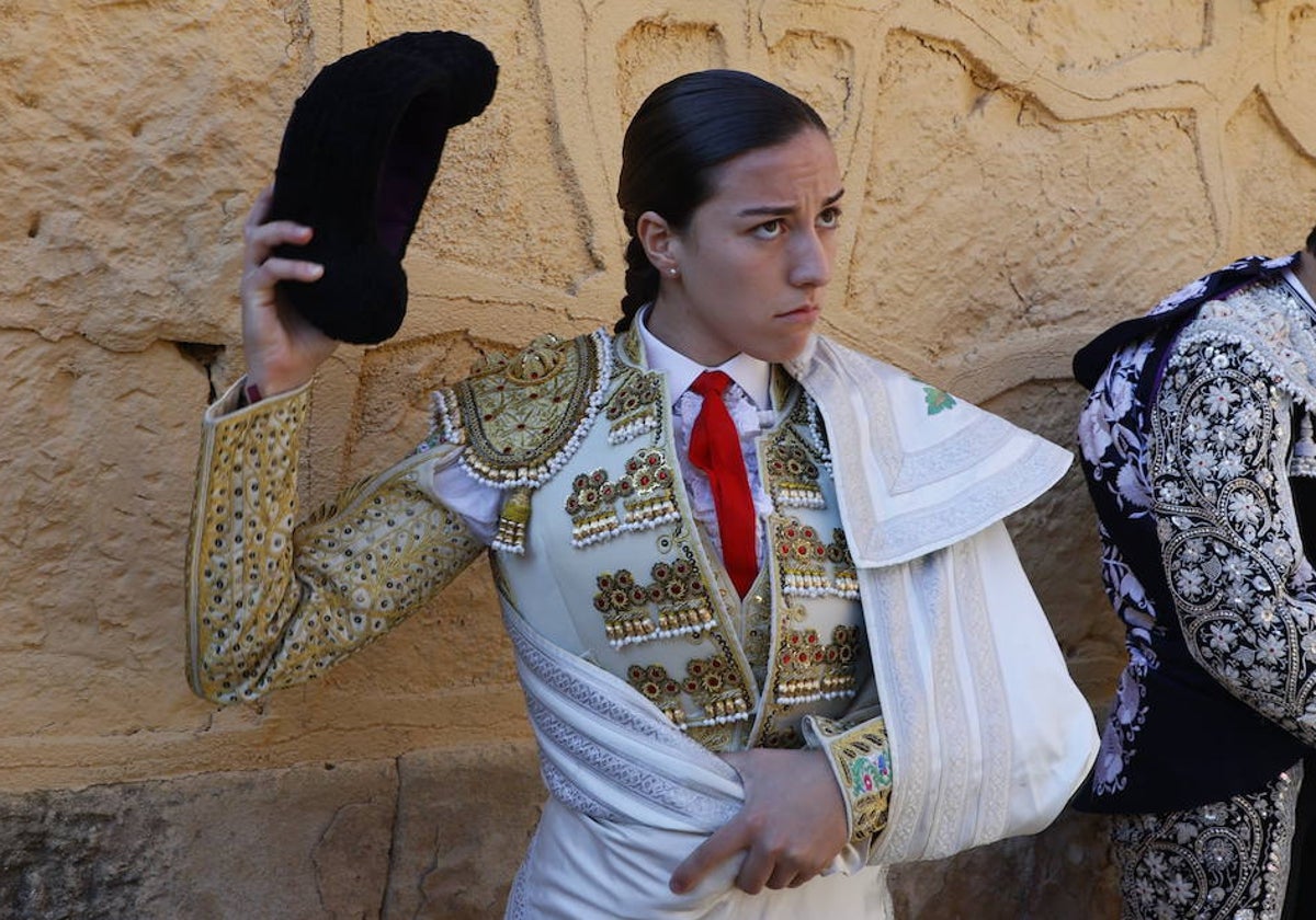 Raquel Martín, en el patio de cuadrillas de La Glorieta.