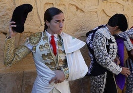 Raquel Martín, en el patio de cuadrillas de La Glorieta.