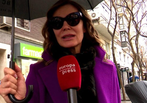 Mar Flores, ante el micrófono de Europa Press.