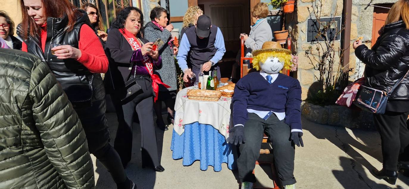 Animada celebración de águedas en Sanchotello