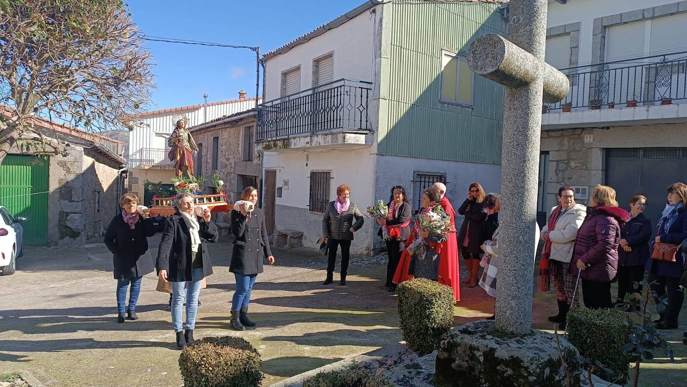 Animada celebración de águedas en Sanchotello