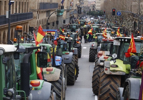 Tractorada del pasado día 8 por la Gran Vía.