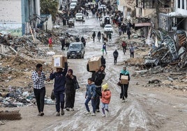 Ciudad de Gaza este viernes.