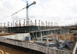 Construcción del centro de salud de Prosperidad.