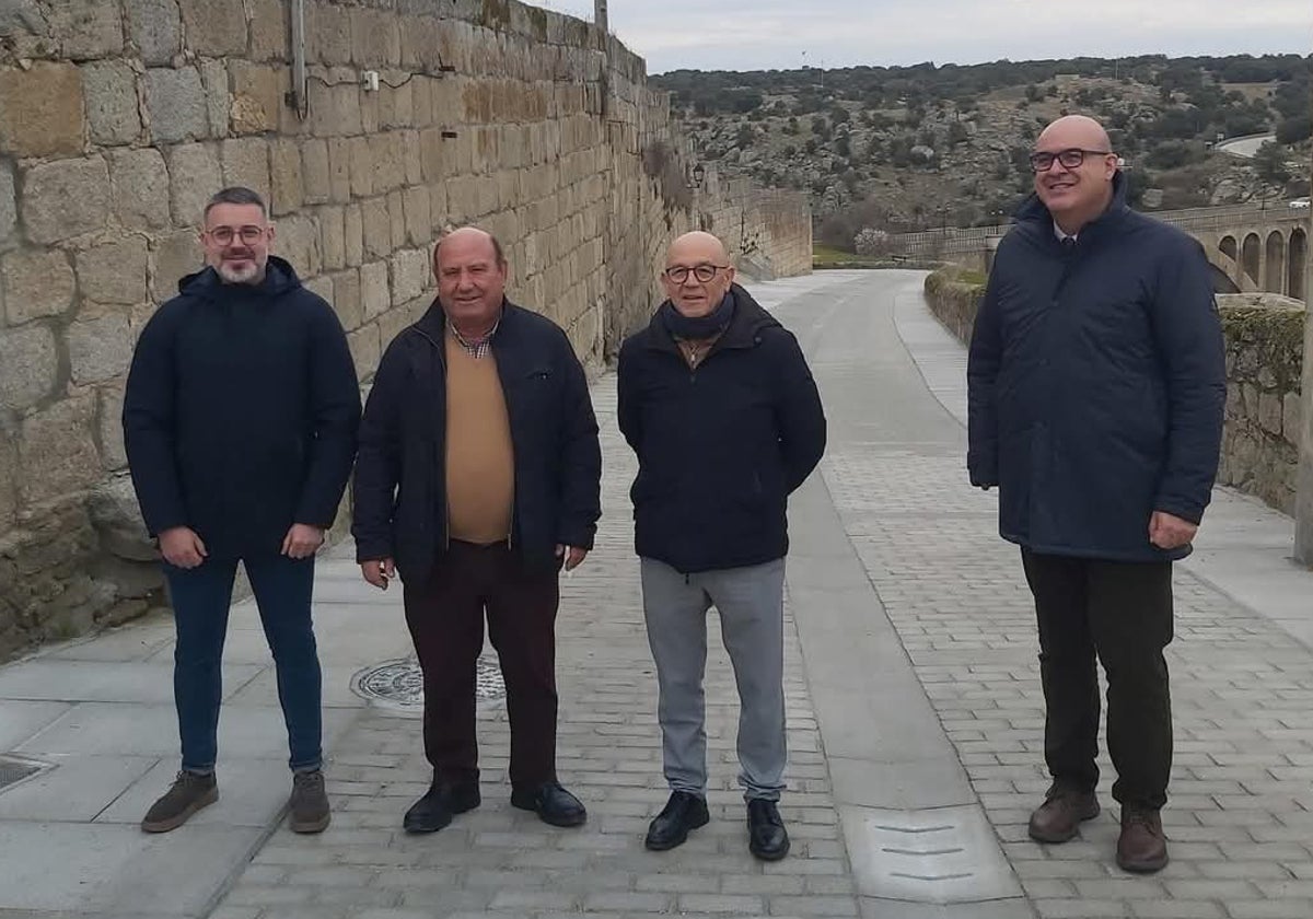 La recepción de la obra de la Cuesta del Carmen, el acceso principal sobre la muralla al centro histórico de Ledesma.